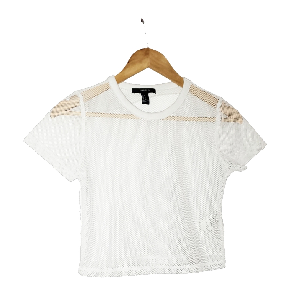 EXCELLENT CONDITION: MESH CROPPED TEE